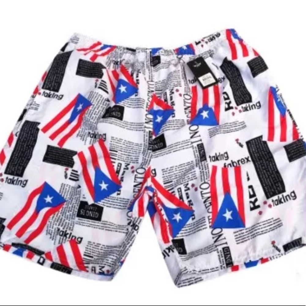 Puerto Rico flag swimming short